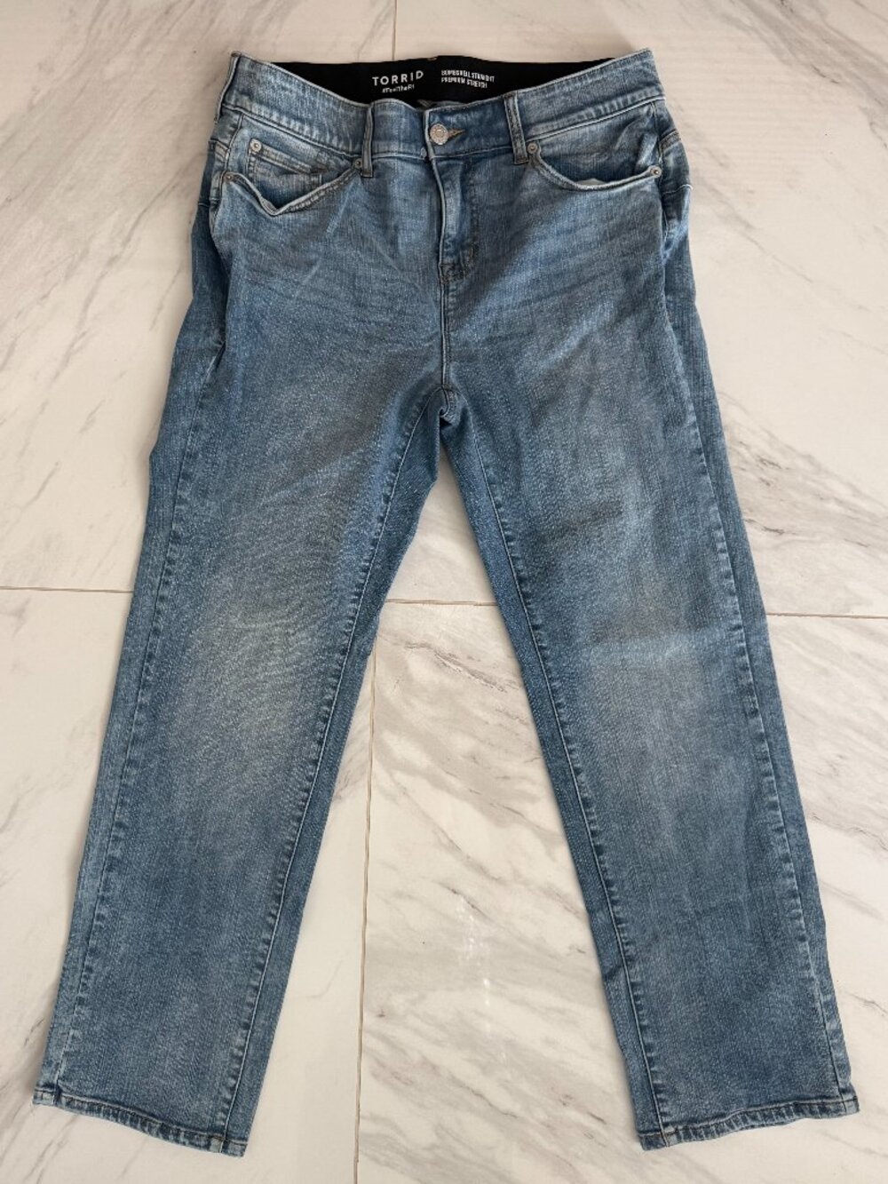 Torrid Bombshell Straight Premium Stretch Jeans 14R Blue High Rise
